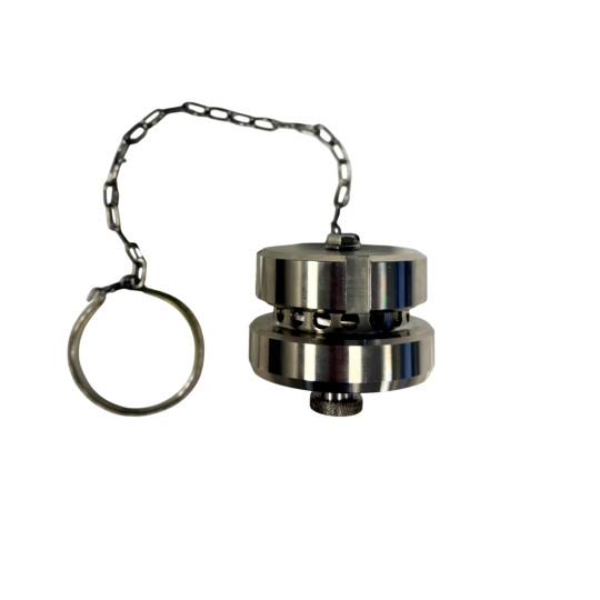 CLAPET PRESSION/DEPRESSION INOX 304 FEM 50 MACON AVEC CHAINETTE