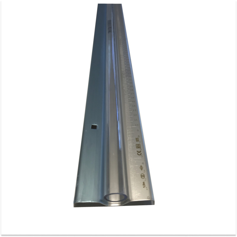 REGLE INOX 1.4301 LONG.......??? + TUBE NIVEAU POLYESTER SBA 18x24