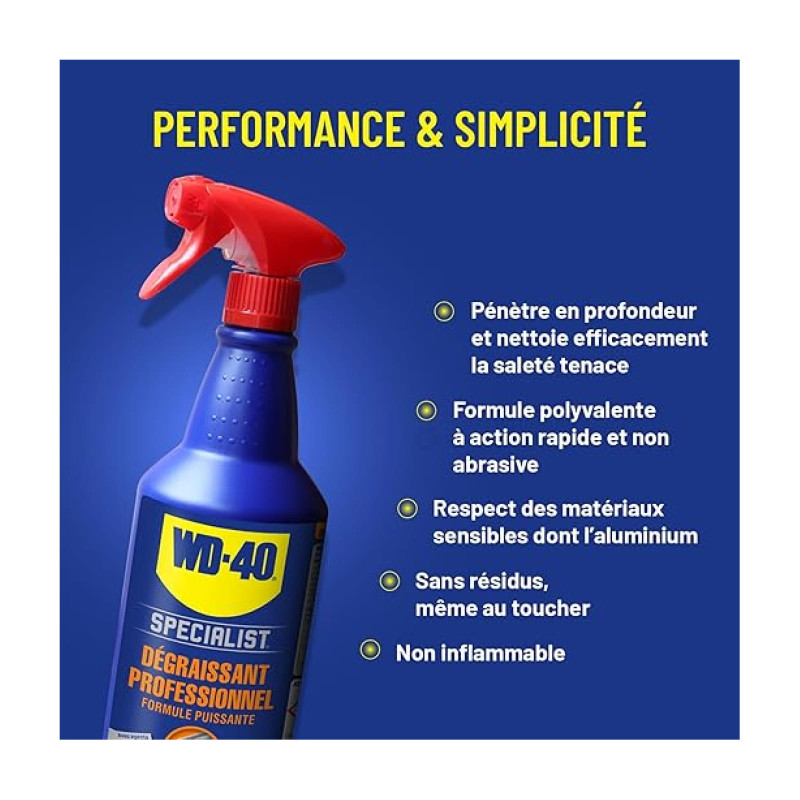 DEGRAISSANT WD-40 PROFESSIONNEL SPRAY DE 1L A BASE AQUEUSE