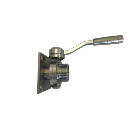 VANNE PAPILLON MALE MACON A BRIDE CARREE +BOUCHON INOX