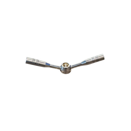 MANETTE EL 2 BRINS INOX M14 INSERT LAITON GRAND MOD. (LTotale 190mm)
