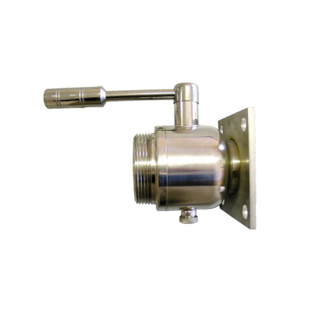 VANNE BOULE 316 D:70 BC120 M MC 3 TROUS+PURGE+POIGNEE INOX